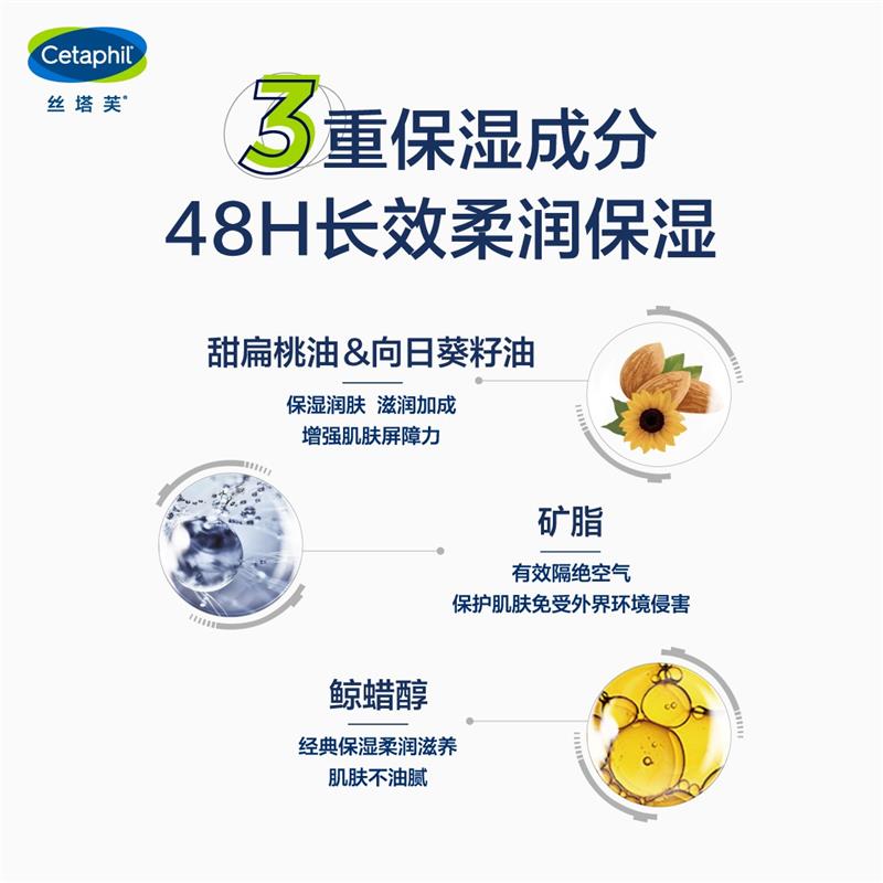 Cetaphil/丝塔芙滋润保湿霜 550g大白罐 赠蓝朋友洁面118ml